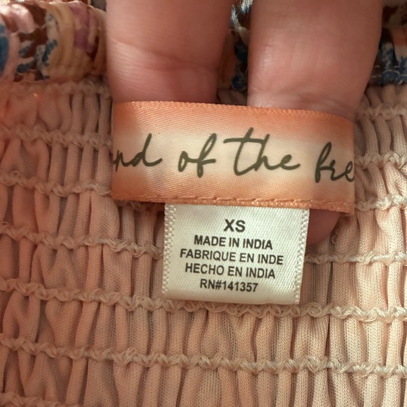 Band of the Free Floral Bohemian Boho Long Sleeve Midi Dress XS - Picture 15 of 16